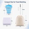 9PCS Travel Watercolour Set,Mini Watercolour Paint Set Travel WoodenPalette