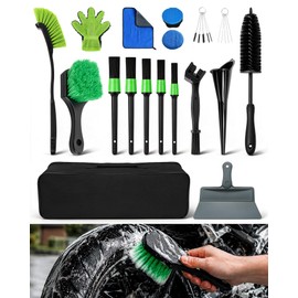 18 Pcs Motorcycle Cleaning Kit with Storage Bag, for Motorcycle Washing