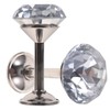 GRIRIW 2pcs Elegant Silver Diamond Curtain Tiebacks Drapery Hooks for