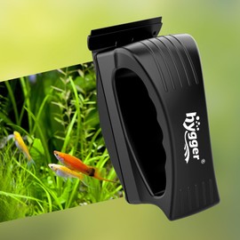 hygger Aquarium Strong Magnetic Glass Cleaner, Professional Fish Tank Algae Magnet Cleaning Tool with Scraper for 1.18-1.96 Inch Thick Glass Freshwater and Saltwater Tank, S