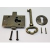 TIMTO Small Flush Mount Lock Set Antique Brass Cupboard Chest
