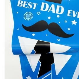Fathers Day Decorations Hanging Banner Best Dad Ever Triangle Flags Blue Bunting Dads Birthday Decorations Garland Fathers Day Thanksgiving Day Party Home Bar Outdoor Decorations