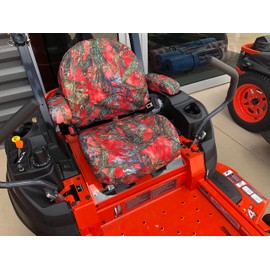 Durafit Seat Covers, Custom Fit Kubota Seat Cover for 2022 and Newer for KUBOTA Zero Turn Mowers Z252 Series in Red Camo Waterproof Endura Fabric