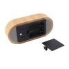 Wooden Alarm Clock Digital Voice Control LED Glowing USB Plug