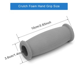 Crutch Hand Grip, AHIER Soft Rubber Crutches Handle Replacement Covers Medical Drive Cane Crutch Handgrips, 1Pair (3.93 x 1.4 inch) (3.93 x 1.4 inch)