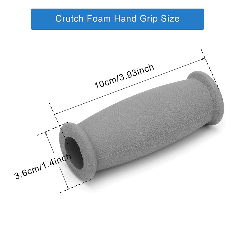 Crutch Hand Grip, AHIER Soft Rubber Crutches Handle Replacement Covers
