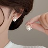 14K Gold Plated Bow Earrings for Women with Cubic Zirconia
