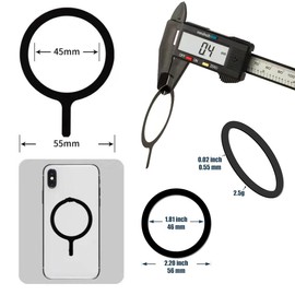 Universal Metal Ring Sticker, for MagSafe Ring Magnet Compatible with MagSafe Wireless Charger/Car Holder for Phone Cases, Metal Rings (without Magnet), 6 Pieces