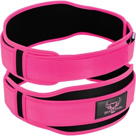 Weight Lifting Belt Double Strength 5.5cm Padded Neoprene Back Gym Bodybuilding Deadlift Training Fitness Workout Belt Men Women Lumbar Support XL