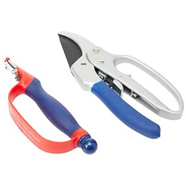 Spear & Jackson CUTTINGSET1 Ratchet Anvil Secateurs and Blade Sharpener Set