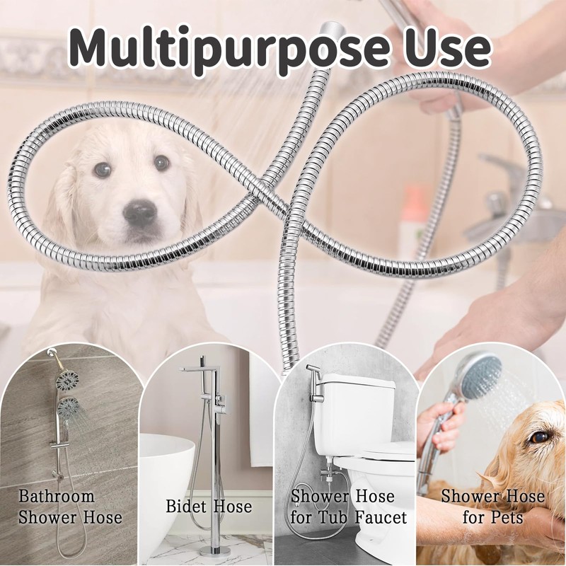 gcbcrit Shower Hose Replacement for Grohe 28143001 Relexaflex 59" Metal