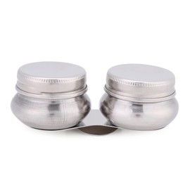 Stainless Steel Pallet Cups with Lids, Clip on Palette Cup Dippers for Oil Painting Oil Paint Pot Megilp Turpentine Solvent Container