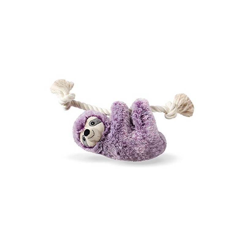 Fringe Studio Dog Toy, Violet Sloth On A Rope-Plsh Pet