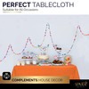 Amcrate Rectangular Plastic Orange Reusable Tablecloth Cover - Ideal for