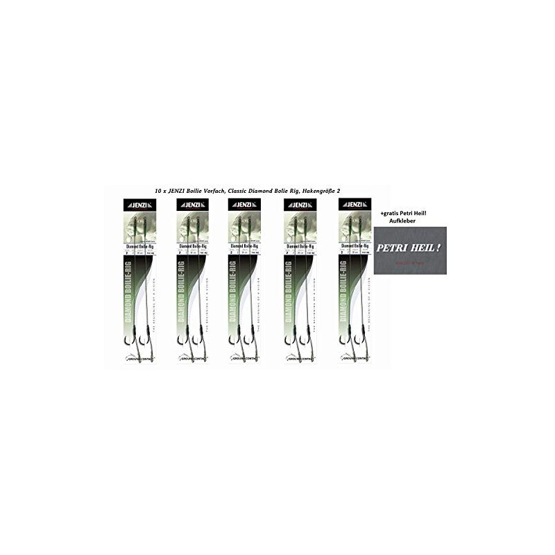 Set of 10 JENZI Leaders Braided Line Boilie Rigs Diamond