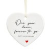 1 Year For Boyfriend Girlfriend Ceramic Heart Ornament