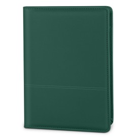 Gorbado Small Clipboard Padfolio/Portfolio A5 Binder for Writing Pad Refillable 5 x 8 Note Pad, Faux Leather Clipboard Folder Junior Size Portfolio Organizer Folio Clip Board,Green