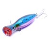 JAZALIC Topwater Popper Lure, 3D Eyes Fishing Accessories, 1pc, Purple,