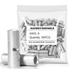 haisstronica Non Insulated Butt Connectors Kit, 50pcs Tinned Copper Uninsulated