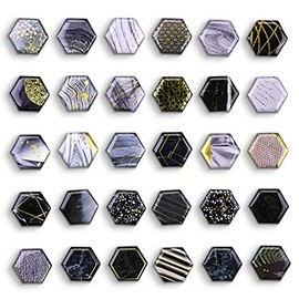30pcs Fridge Magnets for Refrigerator Decor Whiteboard Decorative Magnets Magnet Dry Erase Board Round Office Magnets (Black)