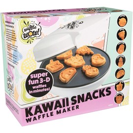Kawaii Fun Snacks Mini Waffle Maker - 7 Different Food Emoji Designs Featuring an Avocado, Pizza, Ramen, Taco & More - The Cool Electric Waffler Gift for Amazing Kid's Breakfasts and Holiday Gifts