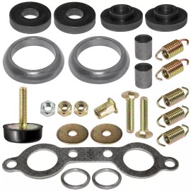 Caltric Exhaust Muffler Silencer Kit for Polaris Ranger 500 2X4 4X4 EFI 2006 2007 - 2009