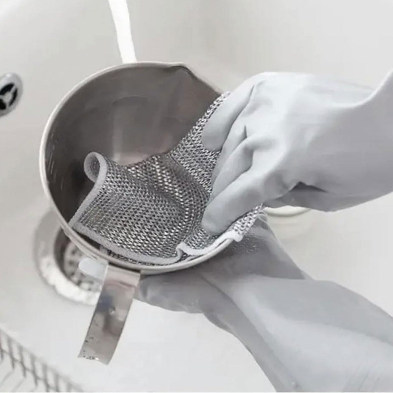 BGENHPON Multipurpose Wire Miracle Cleaning Cloths, 8-Pack Durable Mesh Dishwashing