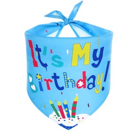 Oruola Bandanas for Dogs,Birthday Boy Dog Bandana,Dog Birthday Decorations,Birthday Dog Bandana,Long 66cm/26In Triangle Bibs for Multi Sizes Dog,Dog Bandanas Boy for Small Medium Large Dogs Pets Blue