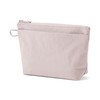 MUJI 84475696 Wrinkle Nylon Pouch with Gusset, Pink, M, Approx.