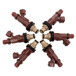 GERMBAN 23250-62040 Juego de 6 inyectores de combustible de repuesto para 1998-2002 4Runner 1998-2004 Tacoma 2000-2004 Tundra 3.4L-V6 FJ585 217-2933