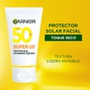 ☀️ Garnier Super UV Protector Solar Facial Toque Seco con