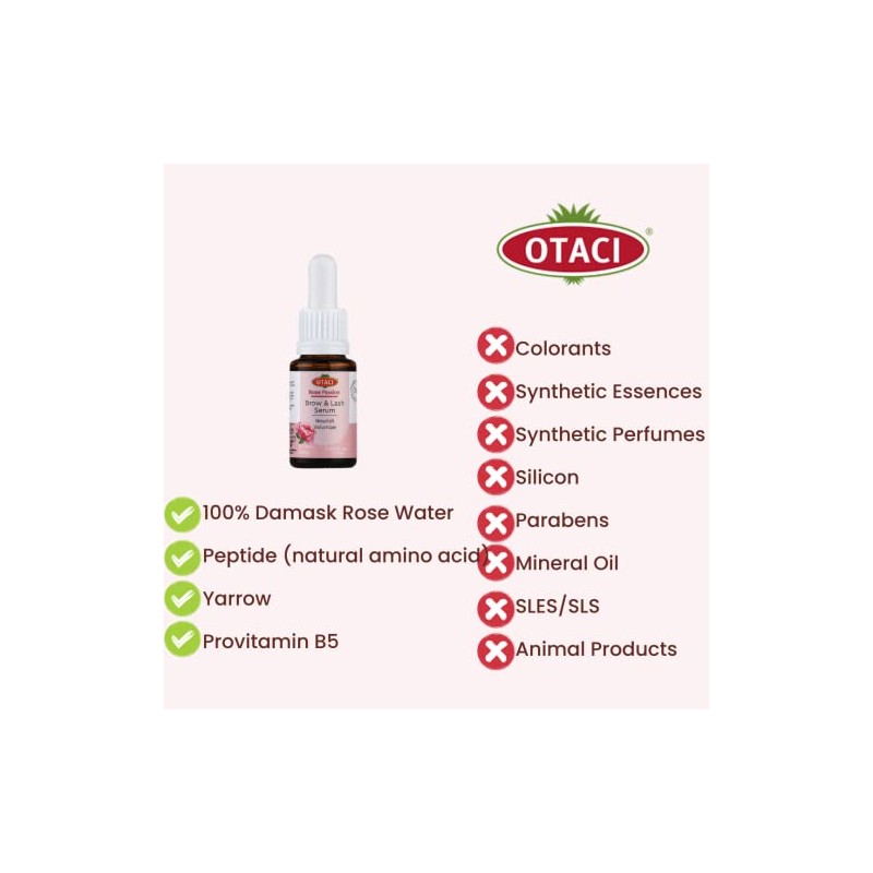 OTACI Rose Passion Brow and Lash Serum, Lash Growth Eyelash