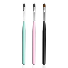 DANNEASY 3Pcs Acrylic Nail Brush Nail Art Brushes Ombre Nail Brushes Nail Polish Brush Nail Pen Builder UV Gel Nail Painting Pen Nail Design Tools
