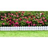 Evelyne Garden Border Edging: Wooden Fence Design - 16pcs White