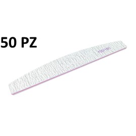 LEOFLA 50 x Half Moon Bilateral Grit Files 100/180 for Reconstruction Nail Art