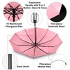 TradMall Travel Umbrella Windproof 56 Inches Canopy, Pink