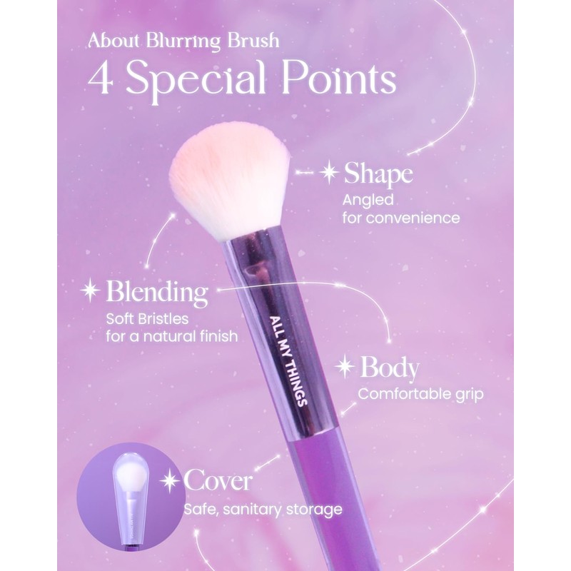 AMTS Face Blush Brush for Professional Quality Precision Makeup Application