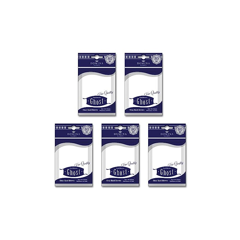 Domina Games Ghost Clear Hard Standard Size Card Sleeves 80