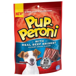 Pup-Peroni Dog Treats with Real Beef Brisket, Hickory Smoke Flavor, 5.6 Ounce (Pack of 8)