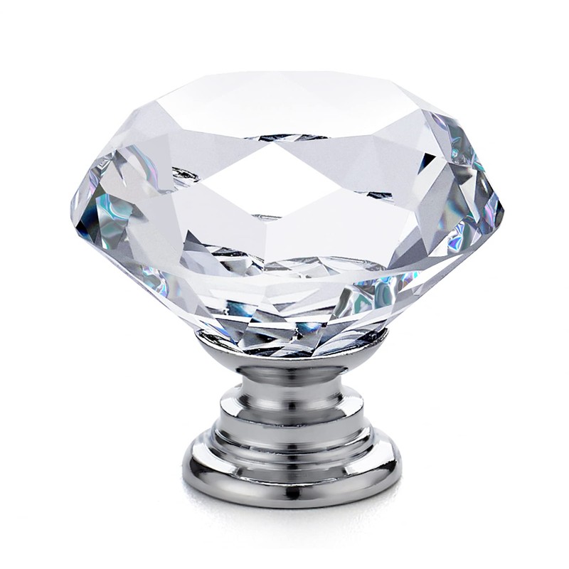 Ravinte 25 Pack Crystal Drawer Knobs - Glass Cabinet Knobs,