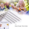 Kebab Skewers, 12PCS BBQ Metal Skewers Stainless Steel Grilling Skewers,