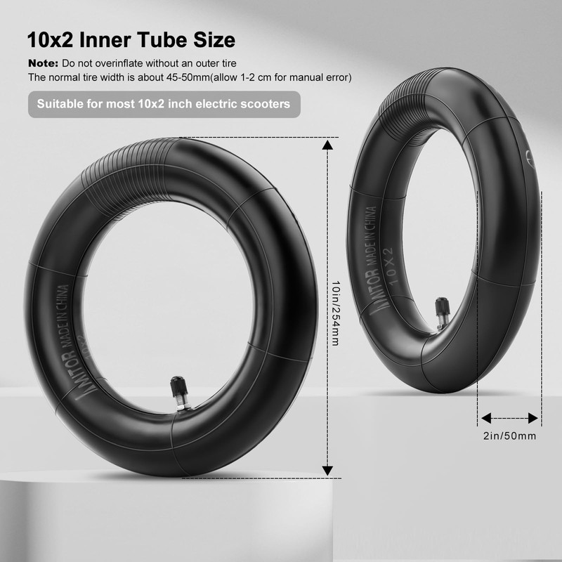 Amitor 10 x 2 E Scooter Hose, 10 Inch Hose,