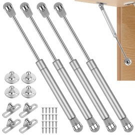 RAFIYU Pack of 4 Gas Spring Flap Fitting Gas Pressure Damper 200 N/20 kg Universal Furniture Damper Gas Spring Hydraulic Gas Lift for Flaps Cabinet Door Kitchen Cabinet