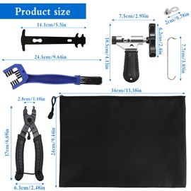 NZZVNZ Chain Riveter Bicycle Set, Bicycle Chain Tool Set with Chain Rivet, 5 Pairs Bicycle Chain Rivets, Bicycle Chain Repair Set for 6-12 Speed Bicycle Chain Tool