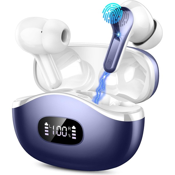 Wireless Earbuds, Bluetooth Headphones 5.3 HiFi Stereo Ear buds with