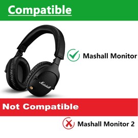 Replacement Ear Pads for Marshall Monitor Pads, Faux Leather Headphones for Over Ear Headphones