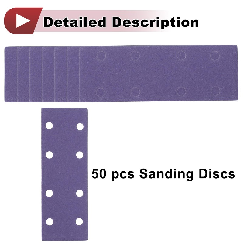 X AUTOHAUX 50Pcs Sanding Discs Wet Dry Waterproof Hook &