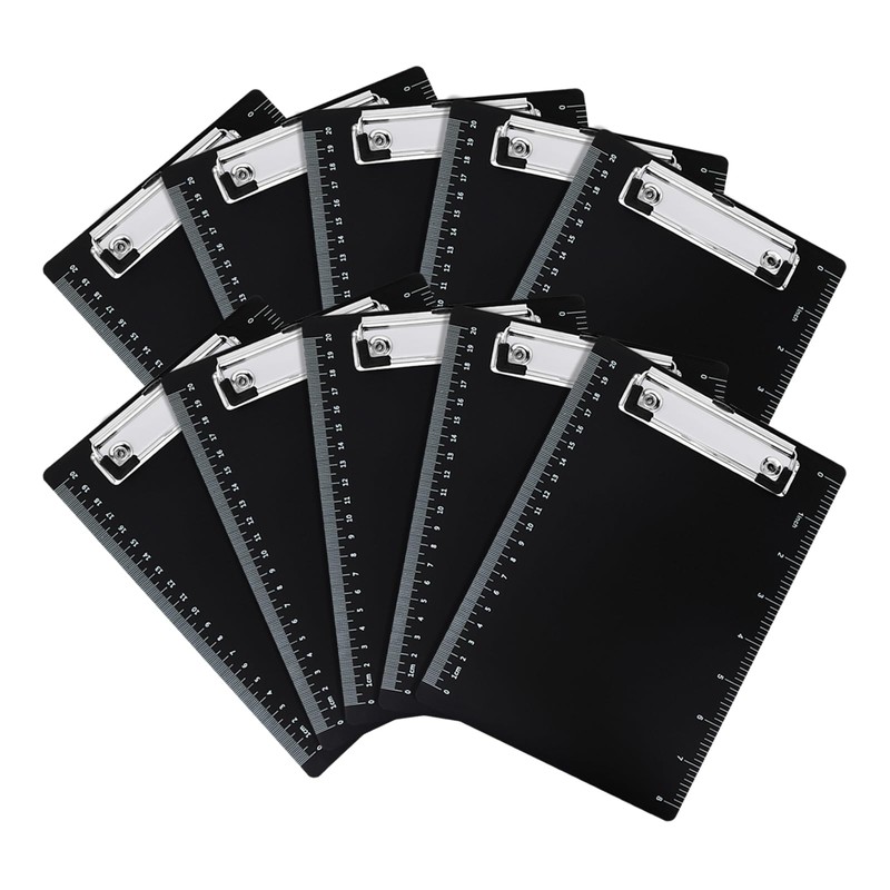 Srvnpioy A5 Black Plastic Clipboard with Extendable Hanging Loop for