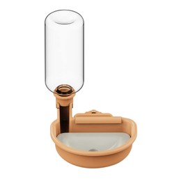 TOKAYIFE Pet Water Bottle [Orange, 480ml] Cage Water Bottles for Rabbits, Dogs, Ferrets, Cats and Other Small Animals, Anti-Overflow Water Dispenser for Crate