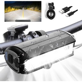 Bike Lights LED Bike Headlight Super Bright Headlight 5200mAh 2000LM USB Rechargeable 4 Modes IPX6 Waterproof Easy to Install Fits All Bicycles Bike Light for Adults Kids Road Mountain Cycling